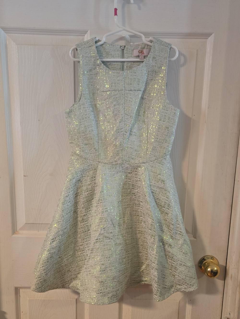 GB Girls Mint Sparkle Fit & Flare Dress